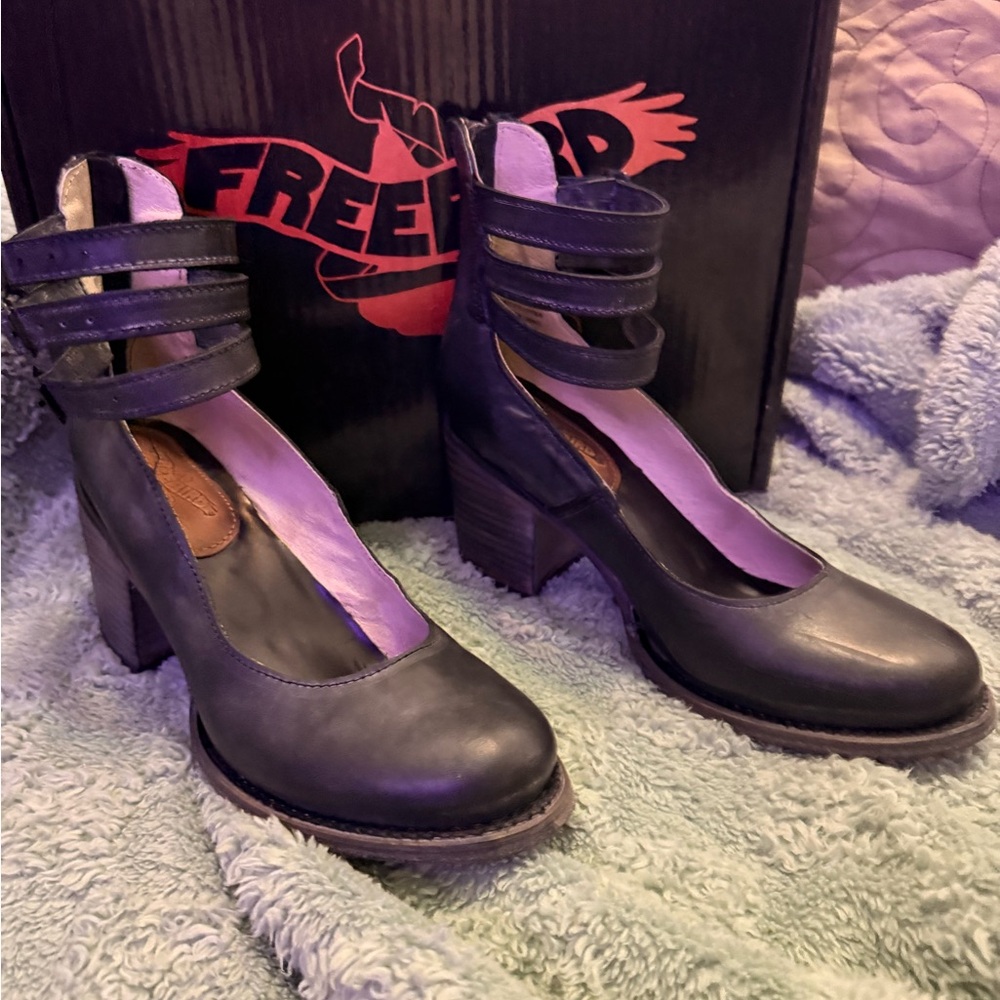 Freebird Randi Black leather Mary Jane Boots brand NIB!